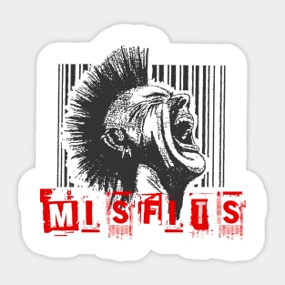 misfits barcode Sticker